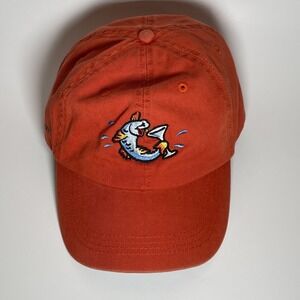 Splash at the Boathouse Burlington VT Fish Martini Orange Baseball Cap Hat